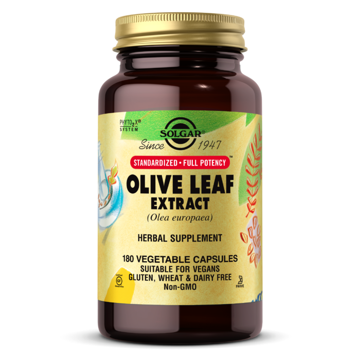 Solgar, SFP OLIVE LEAF EXTRACT VEGETABLE CAPS (60,180) | Maple Herbs