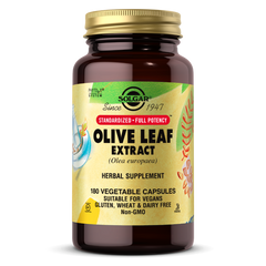 Solgar, SFP OLIVE LEAF EXTRACT VEGETABLE CAPS (60,180) | Maple Herbs