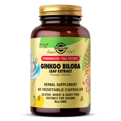 Solgar, SFP GINKGO BILOBA LEAF EXTRACT VEGETABLE CAPS (60,180) | Maple Herbs