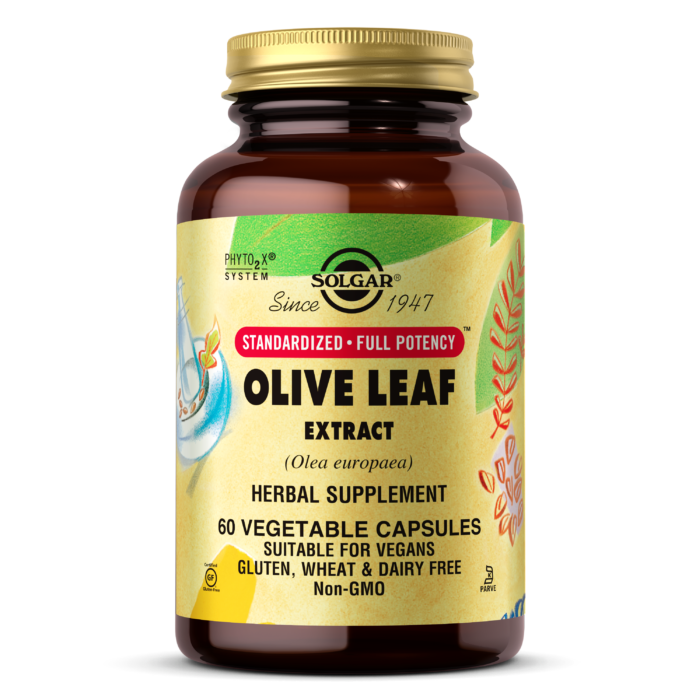 Solgar, SFP OLIVE LEAF EXTRACT VEGETABLE CAPS (60,180) | Maple Herbs