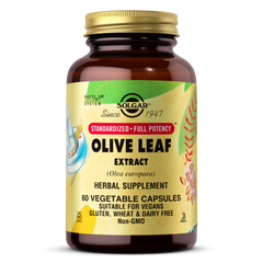 Solgar, SFP OLIVE LEAF EXTRACT VEGETABLE CAPS (60,180) | Maple Herbs