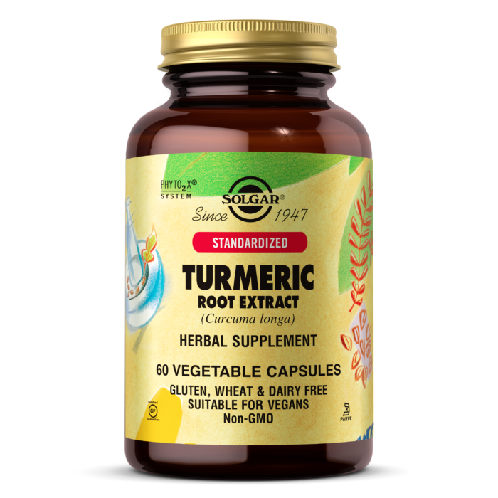 Solgar, STANDARDIZED TURMERIC ROOT EXTRACT VEGETABLE CAPS (60 Count) | Maple Herbs