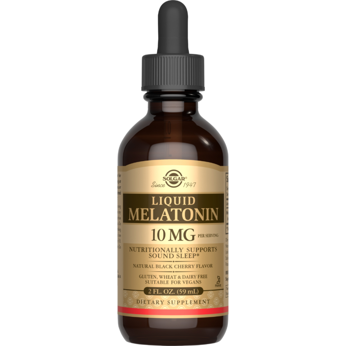 Solgar, LIQUID MELATONIN 10 MG – NATURAL BLACK CHERRY FLAVOR (2 FL OZ) | Maple Herbs