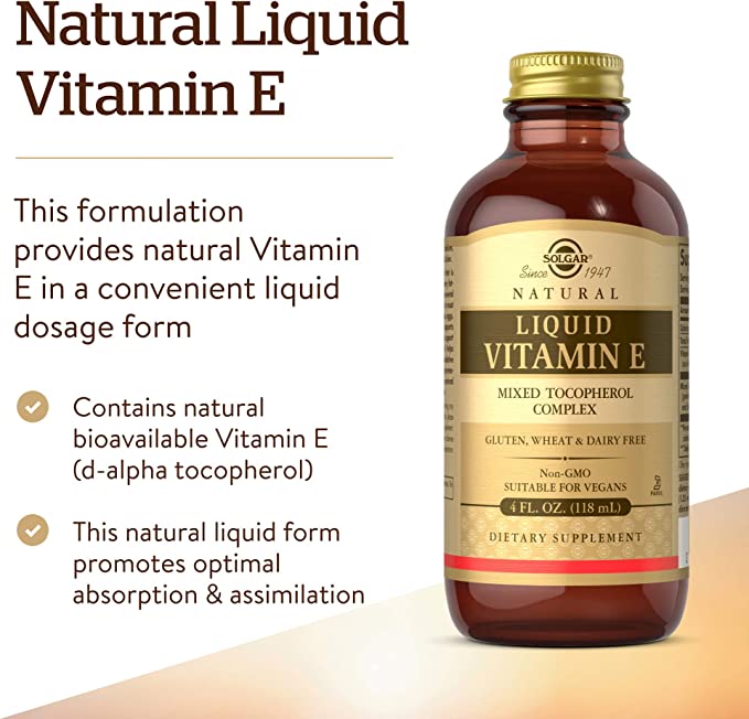 Solgar, Natural LIQUID VITAMIN E  4 FL OZ