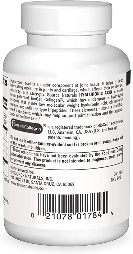 Source Naturals Hyaluronic Acid 50mg