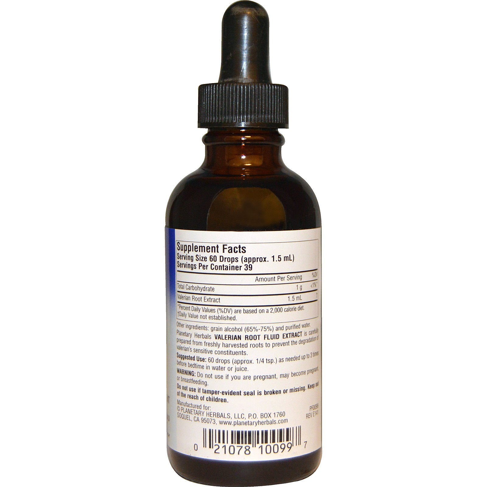 Planetary Herbals, Valerian Root Liquid Extract, 4 Fl Oz