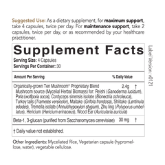 EcoNugenics, Ten Mushroom Formula, 120 Capsules